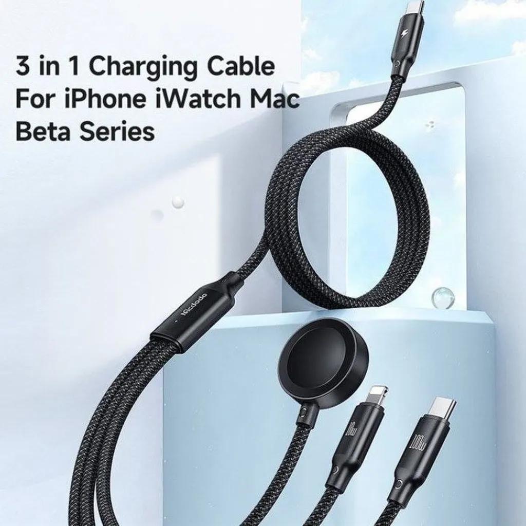 کابل تبدیل USB-C به میکرو اپل واچ/لایتنینگ/USB-C مک دودو مدل ca-4940 طول 1.2 متر - تصویر 5