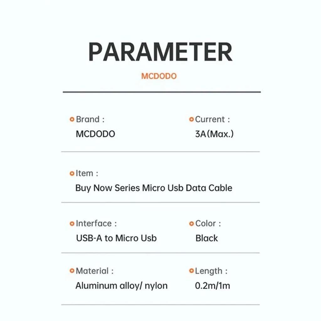 کابل تبدیل USB به microUSB مک دودو مدل CA-2280 طول 0.20 متر - تصویر 3