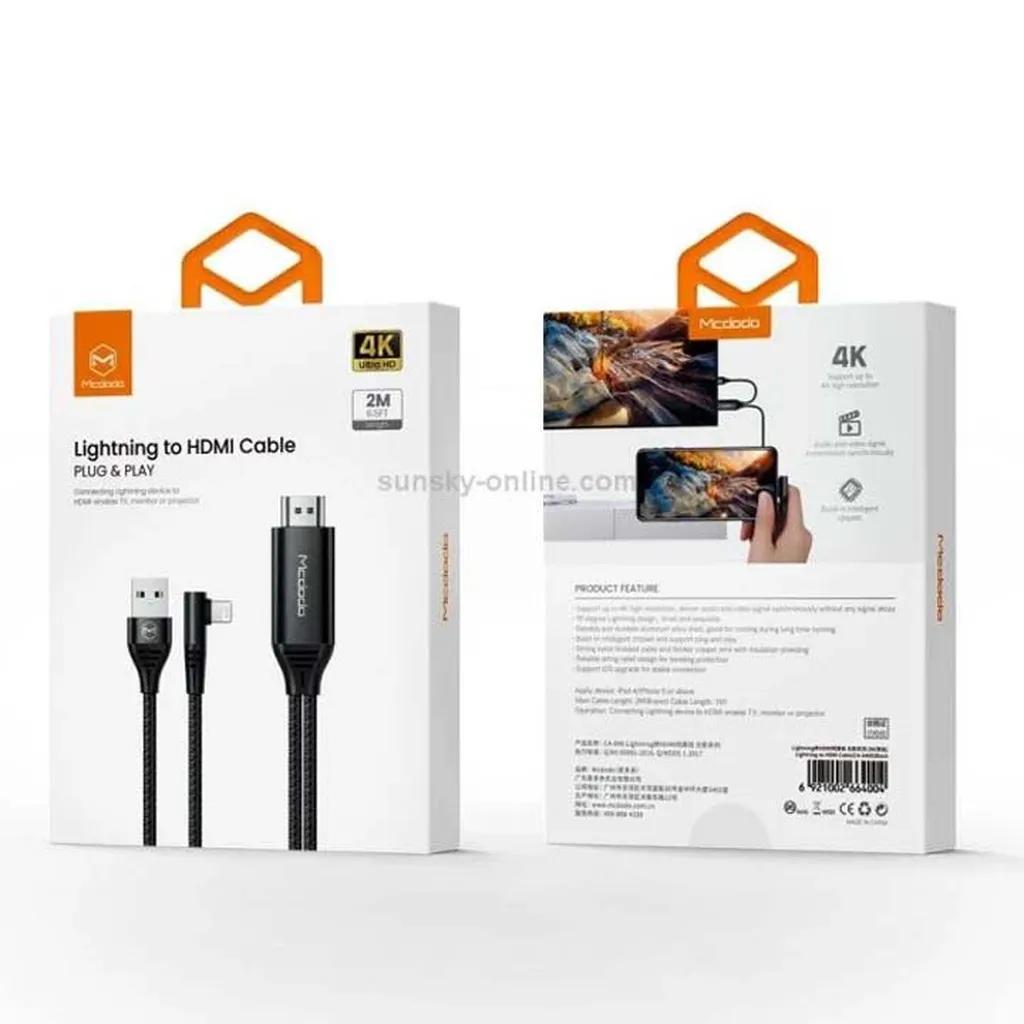 کابل تبدیل لایتنینگ به HDMI مک دودو مدل CA-6400 طول 2 متر - تصویر 9