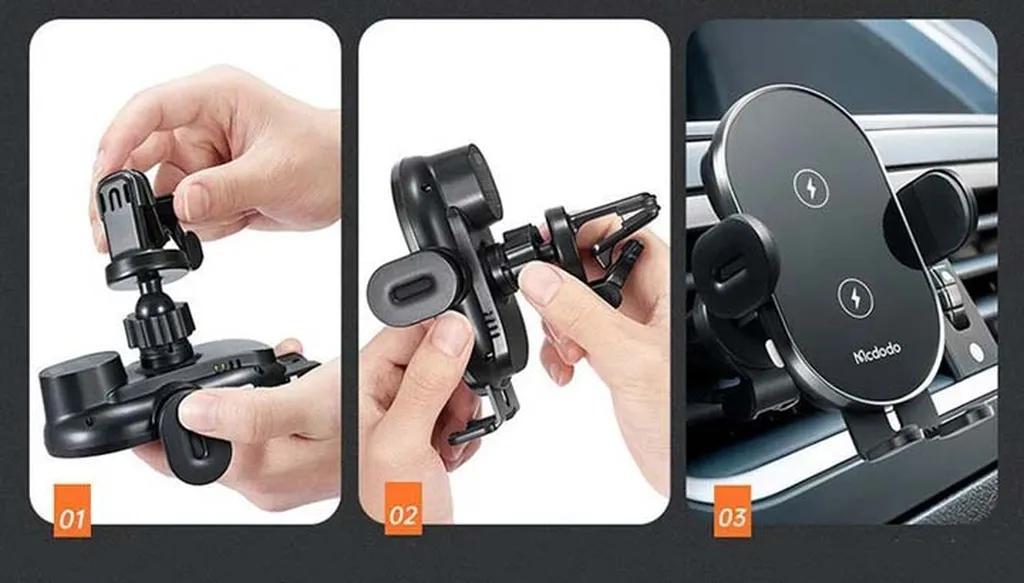 پایه نگهدارنده و شارژر بی سیم گوشی موبایل مک دودو مدل CH_1600 - تصویر 4