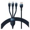 کابل تبدیل USB به USB-C / microUSB / لایتنینگ باسئوس مدل ONE-FOR-THREE 100Wطول 1.2 متر - بندانگشتی 1