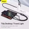 کابل تبدیل USB به USB-C / microUSB / لایتنینگ باسئوس مدل ONE-FOR-THREE 100Wطول 1.2 متر - بندانگشتی 3