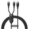 کابل 1 به 2 USB-C باسئوس مدل ONE FOR TWO طول 1.5 متر - بندانگشتی 1