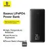 پاوربانک باسئوس مدل LiFePO4 ظرفیت 18400 میلی آمپر ساعت - بندانگشتی 8