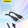 کابل تبدیل USB-C به USB-C باسئوس مدل CATYS-100W طول 1 متر - بندانگشتی 12