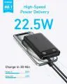 پاوربانک انکر مدل A1257 ظرفیت 10000 میلی آمپر ساعت به همراه کابل USB-C - بندانگشتی 6