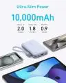پاوربانک انکر مدل A1257 ظرفیت 10000 میلی آمپر ساعت به همراه کابل USB-C - بندانگشتی 5