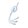 کابل تبدیل USB به USB-C / microUSB / لایتنینگ پرووان مدل PCC118R  - بندانگشتی 1