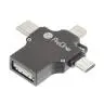 کابل تبدیل مغناطیسی USB به USB-C/لایتنینگ پرووان مدل PCC260 طول 1 متر - بندانگشتی 2