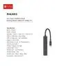 هاب 4 پورت USB-C پرووان مدل PHU553 - بندانگشتی 5