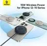 شارژر بی سیم باسئوس مدل Simple Mini Magnetic Wireless Charger WX01-JKF - بندانگشتی 15