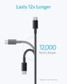کابل تبدیل USB-A به USB-C انکر مدل Nylon A8173 طول 1.8 متر - بندانگشتی 5