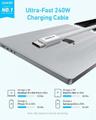 کابل تبدیل USB-C به USB-C انکر مدل Zolo A8060 طول 0.9 متر با توان 240 وات - بندانگشتی 2