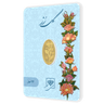 شمش طلای 24 عیار گل رز 0.450 گرم - بندانگشتی 3