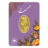 شمش طلای 24 عیار گل رز 0.800 گرم - بندانگشتی 1