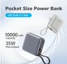 پاوربانک 35 وات کیو سی وای مدل PB10C ظرفیت 10000 میلی‌آمپر ساعت - بندانگشتی 7
