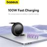 کابل USB-C  بیسوس مدل Free2Draw Mini Retractable 100W طول 1 متر - بندانگشتی 10