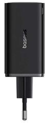 شارژر دیواری 100 وات 4 پورت بیسوس مدل GaN6 Pro به همراه کابل USB-C به USB-C - بندانگشتی 4