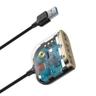 هاب 4 پورت USB باسئوس مدل Square Round - بندانگشتی 2