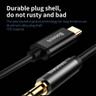 کابل تبدیل USB-C به AUX باسئوس مدل CAM01-M01-BA طول 1.2 متر - بندانگشتی 5