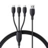 کابل تبدیل USB به لایتنینگ/USB-C/micro-USB بیسوس مدل Ultra-Fast 3.5A طول 1.3 متر - بندانگشتی 1