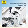 کابل تبدیل USB به لایتنینگ/USB-C/micro-USB بیسوس مدل Ultra-Fast 3.5A طول 1.3 متر - بندانگشتی 4